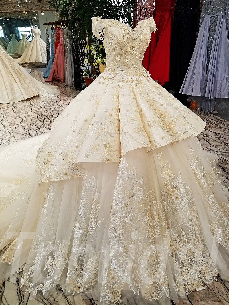 Ball Gown Wedding Dress Off The Shoulder • tpbridal