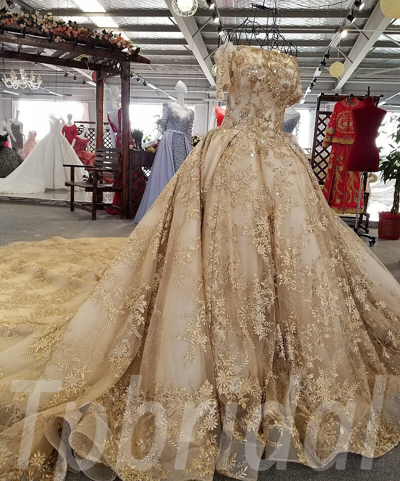 gold wedding dress-tp0036-17