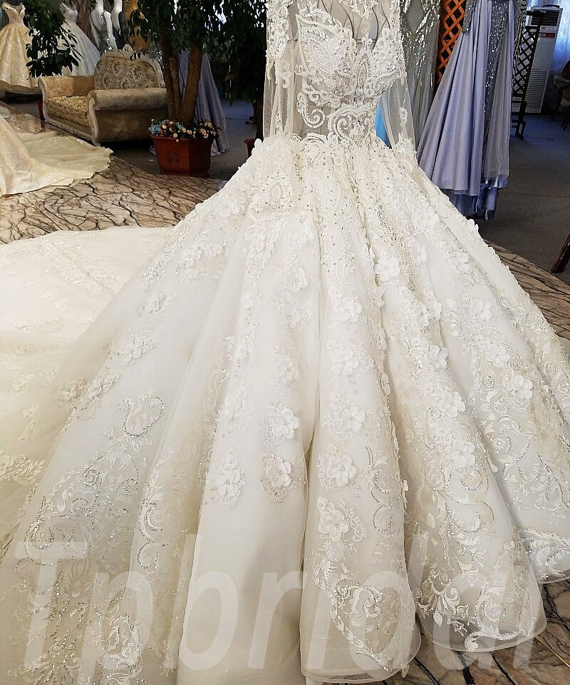 long sleeve bridal dress-tp0038-06