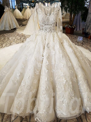 long sleeve bridal dress-tp0038-07