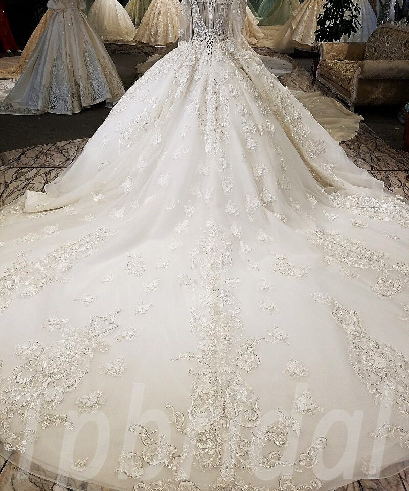 long sleeve bridal dress-tp0038-08