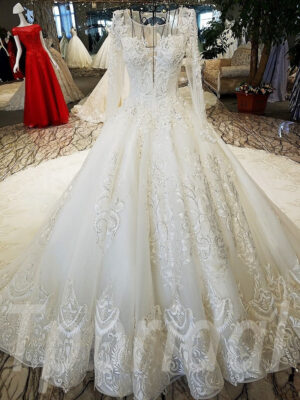 long sleeve bridal gown-tp0039-06