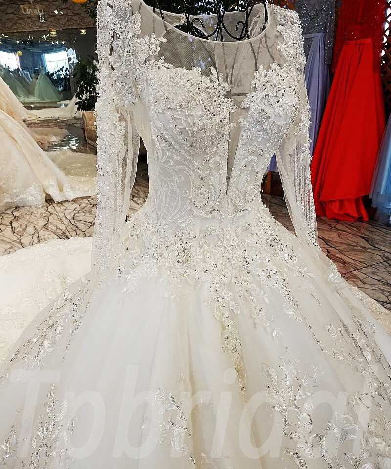 long sleeve bridal gown-tp0039-10