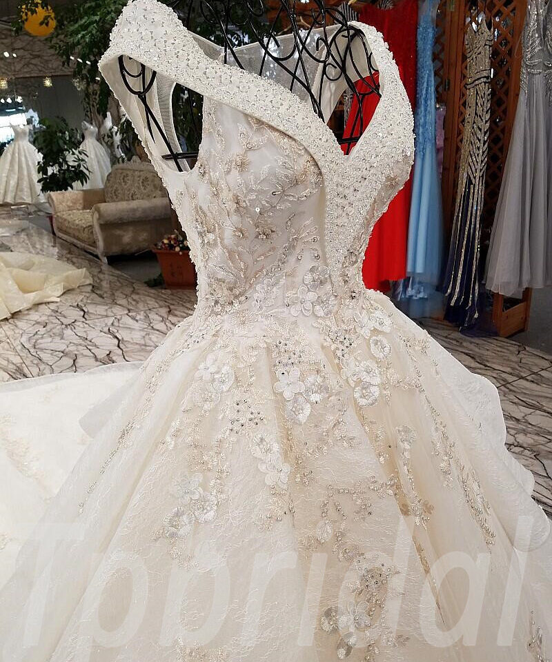 low back wedding dress-tp0032-10