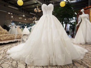 Strapless Wedding Dress A-Line Lace White For Sale
