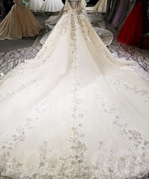 v neck bridal dress-tp0041-05