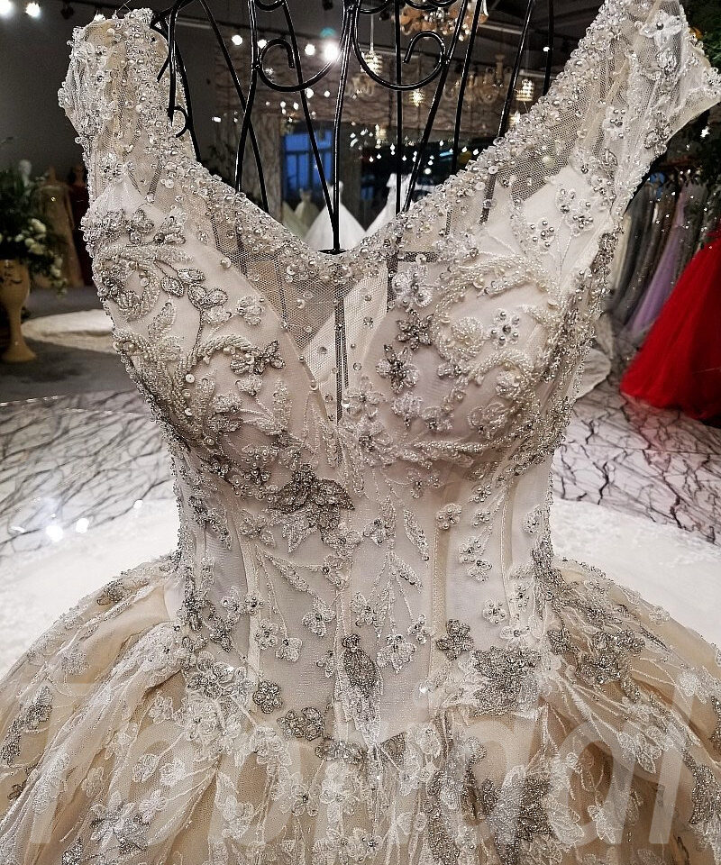 v neck bridal dress-tp0041-08