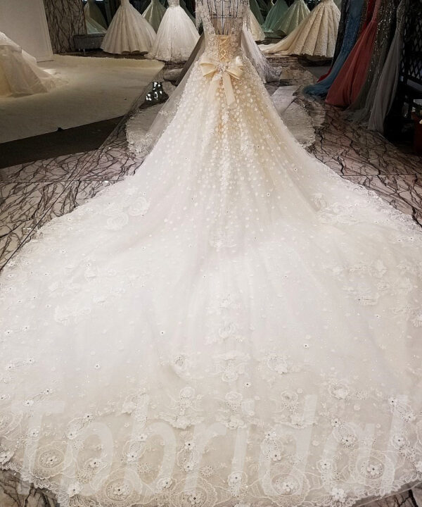 Alternative view of Wedding Dress Top A Line Hand Made Bridal Gown