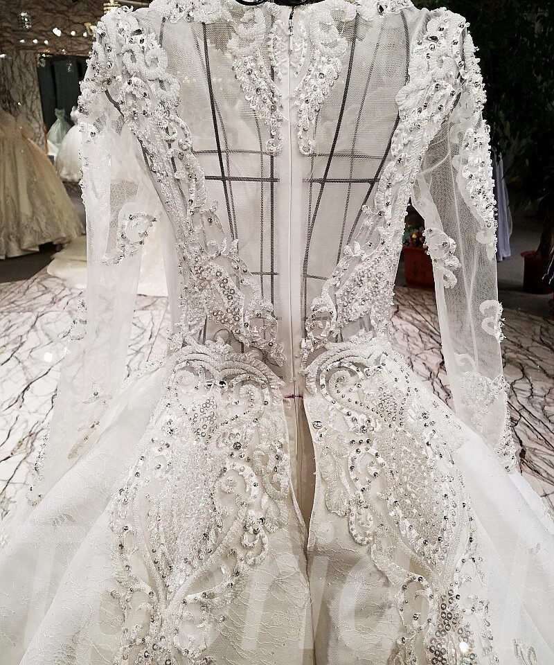 white bridal dress-tp0042-09