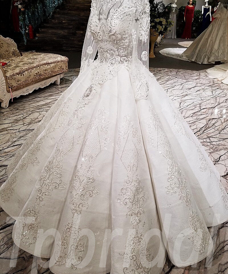 white bridal dress-tp0042-10