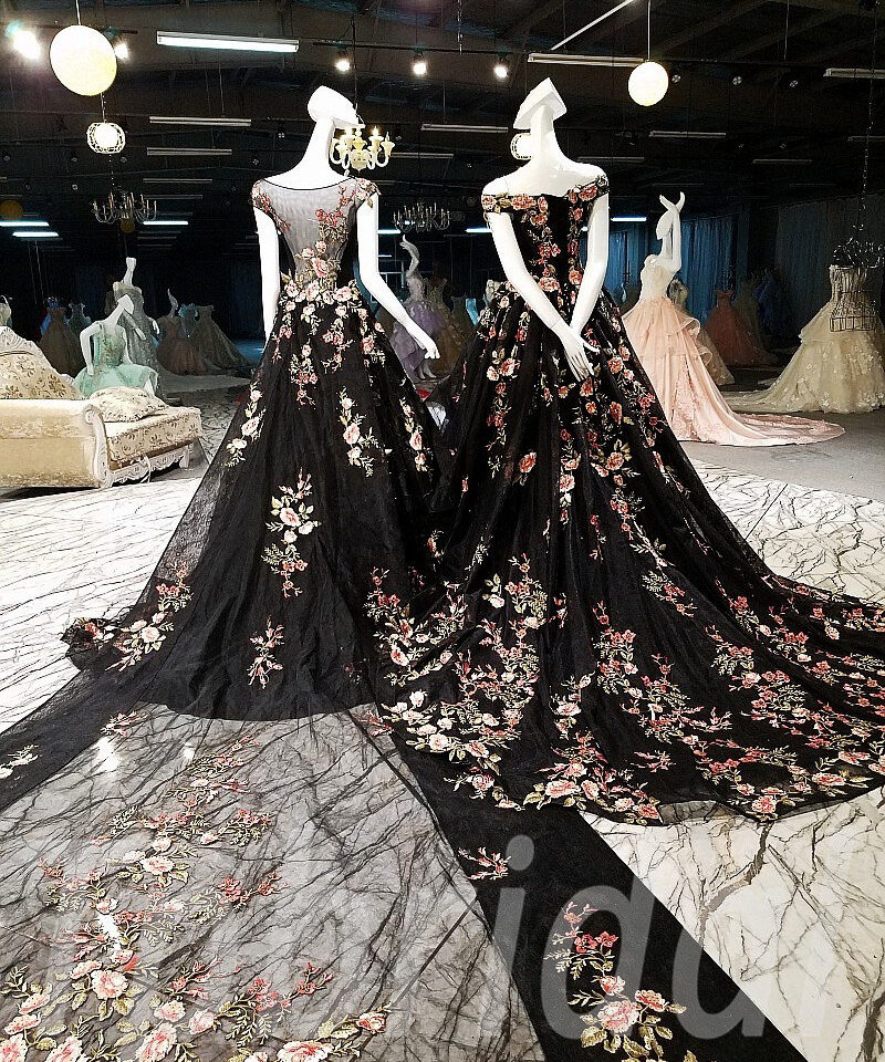 Black Evening Gown A Line Prom Formal Party Dress Sale