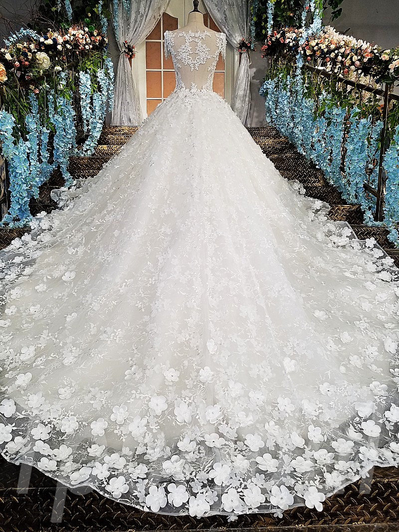 Bridal Dress 2018 Spring White Ball Gown Wedding Dress