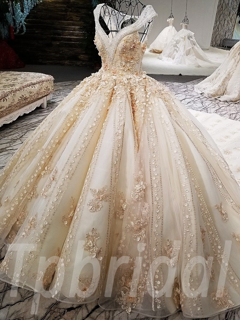 Buy Ball Gown Wedding Dress LETTY, Bridal Gown, Lace Wedding Dress,long  Sleeve Wedding Dress, Ivory Wedding Dress, Princess Wedding Dress Online in  India - Etsy