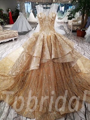 gold wedding dress aline-137-01