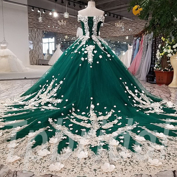 green wedding dresses