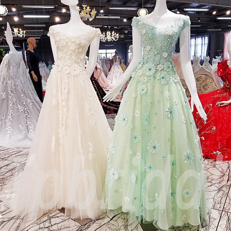 Flower Fairy Mint Green Dancing Prom Dresses 2020 Ball Gown Scoop Neck  Sleeveless Appliques Flower Sash Floor-Length / Long Ruffle Backless Formal  Dresses