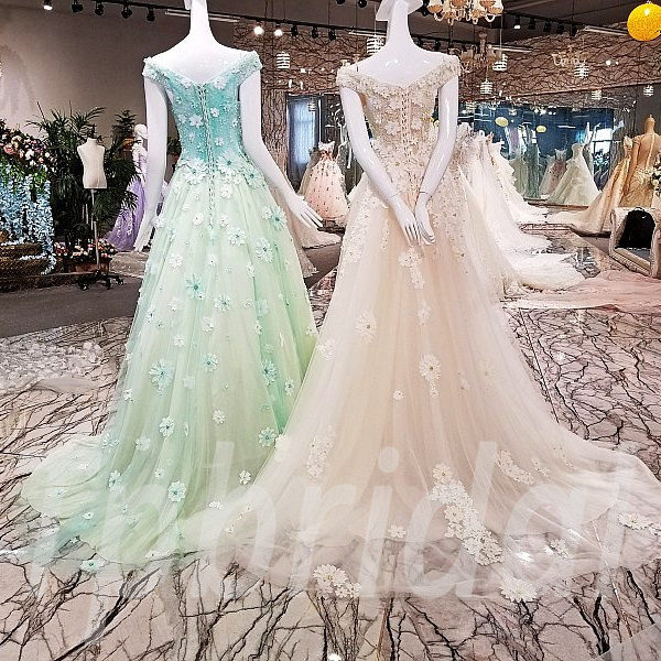 light green gown dress