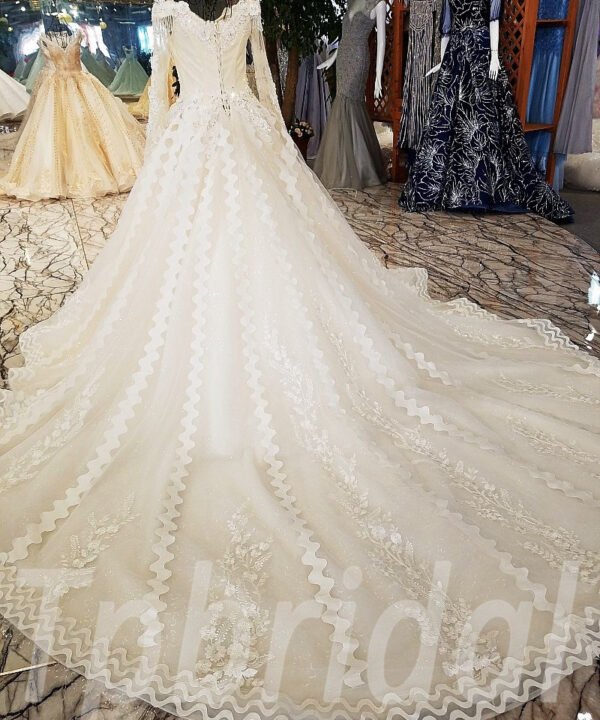 long sleeve wedding dress aline-150-06