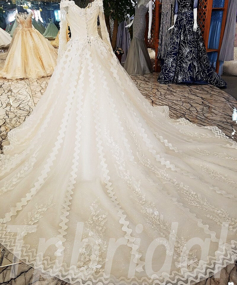 long sleeve wedding dress aline-150-06