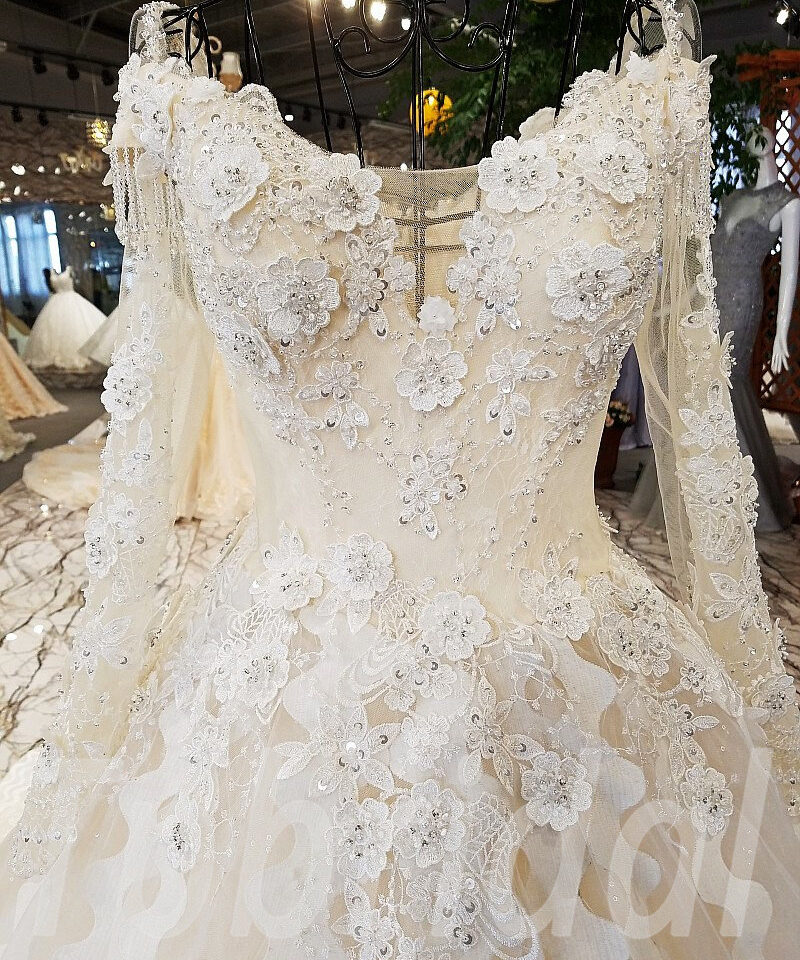 long sleeve wedding dress aline-150-07