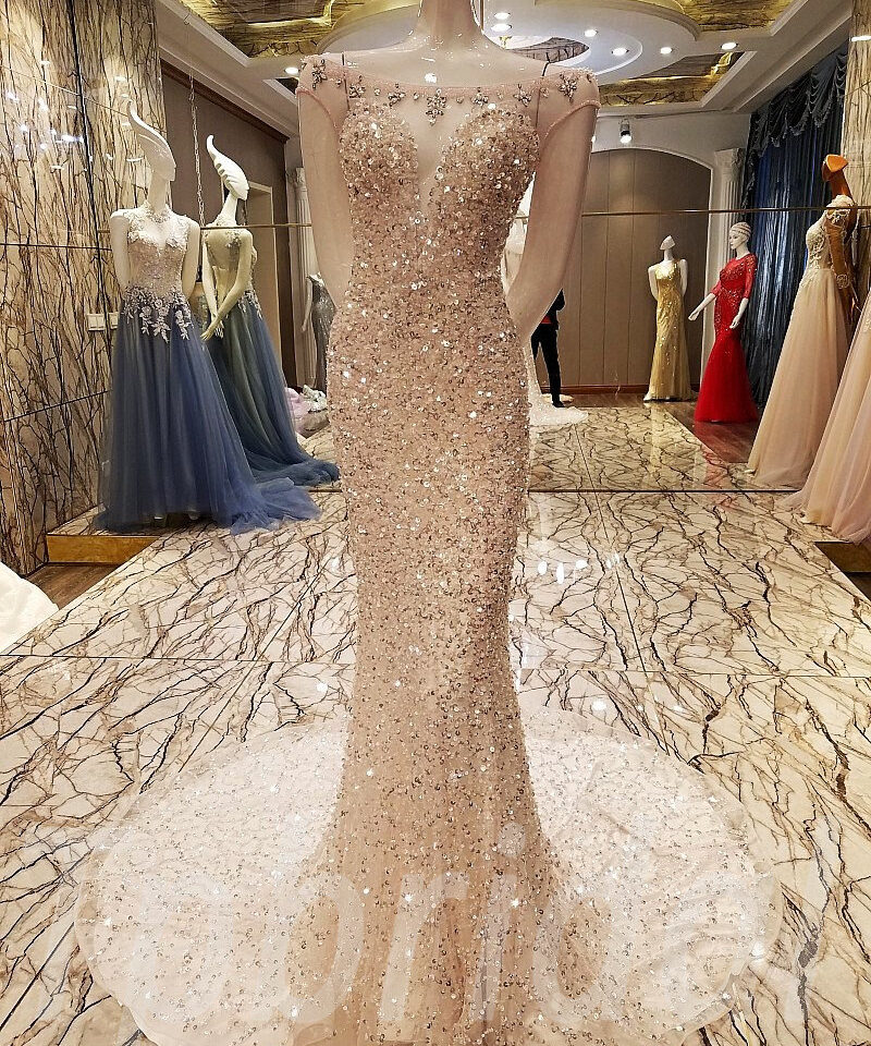 mermaid evening gown 0508-08