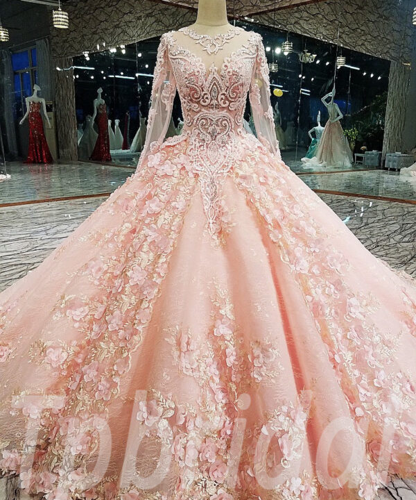 pink wedding dress plus size-152-06