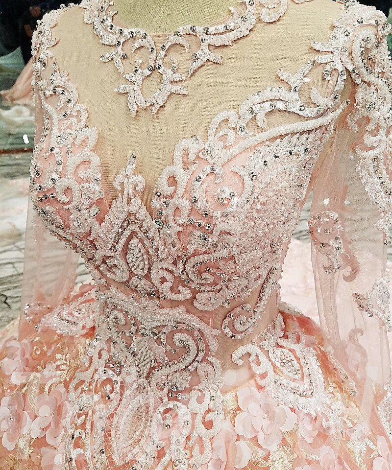 pink wedding dress plus size-152-07