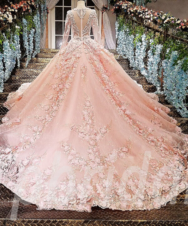 pink wedding dress plus size-152-08