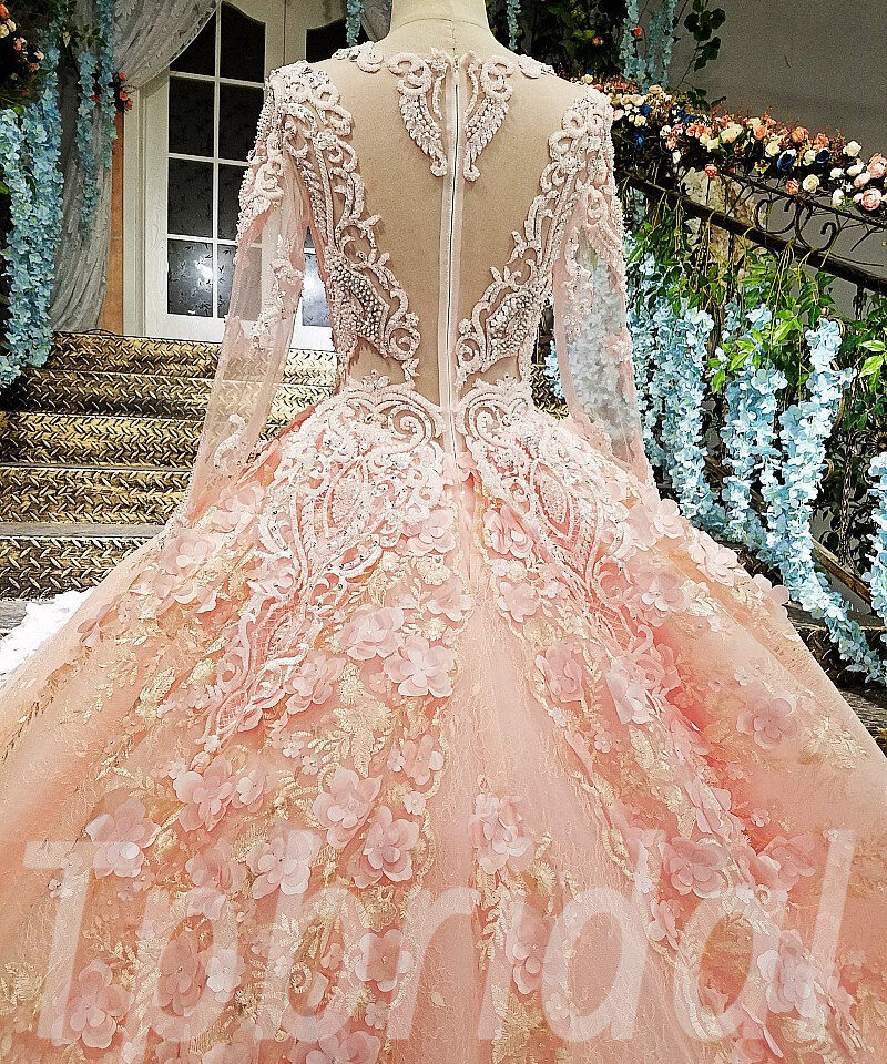 pink wedding dress plus size-152-09