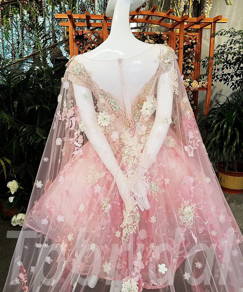 prom dress pink-091-06