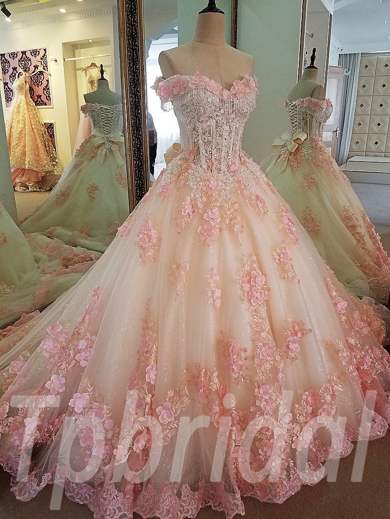 pink princess ball gown