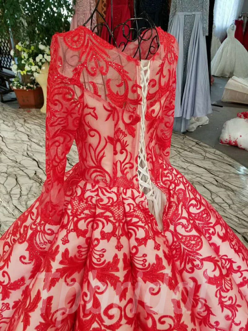 Vintage High Neck Embroidered Wedding Dress With Floral Accents In 2018  Korean Style Princess Style With Lace Ball Affordable Vestidos De Novia  From Zhu_guo_qin, $66.9 | DHgate.Com