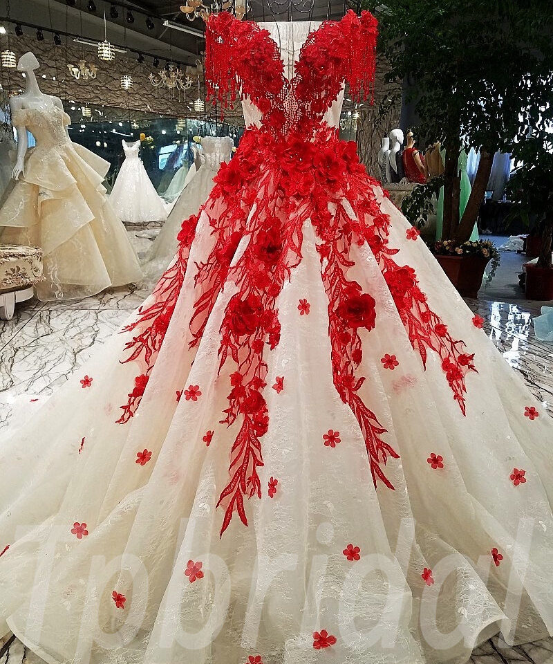 red wedding dress train-tp0059-05