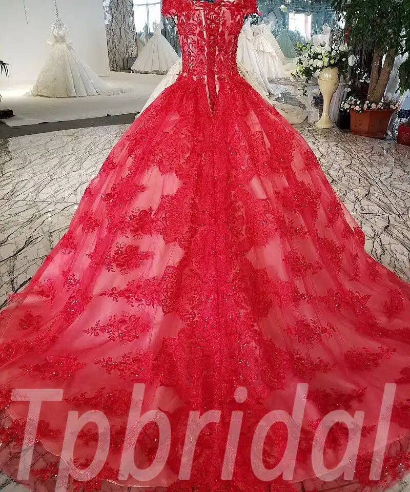 wedding dresses red-132-07