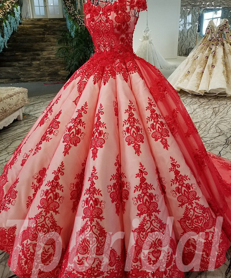 wedding dresses red-132-08