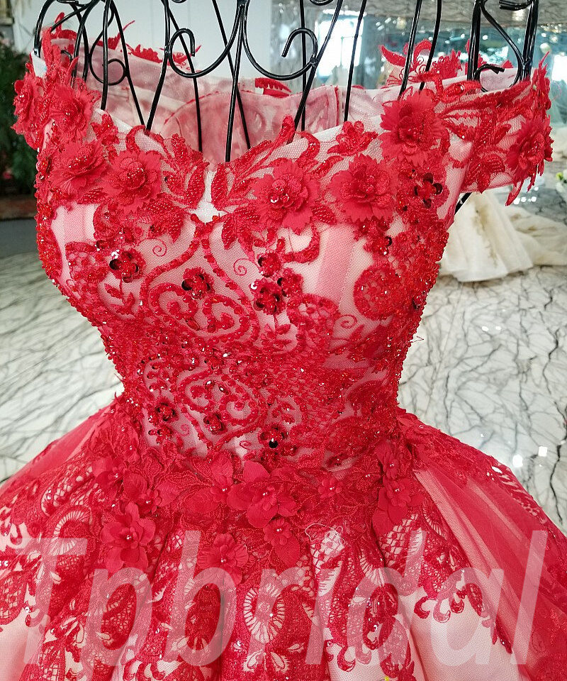 wedding dresses red-132-11