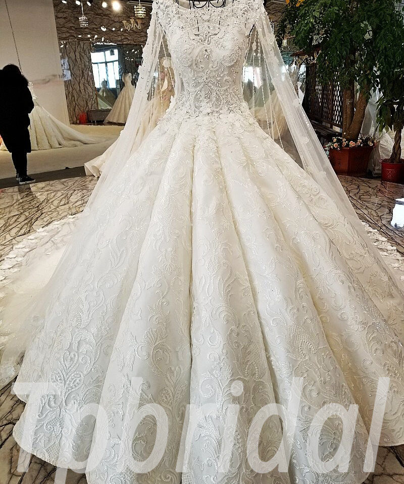 wedding dresses long train 156-00