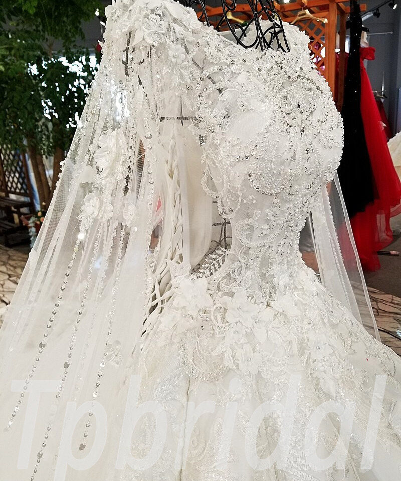 wedding dresses long train 156-004