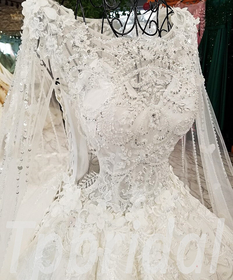 wedding dresses long train 156-009