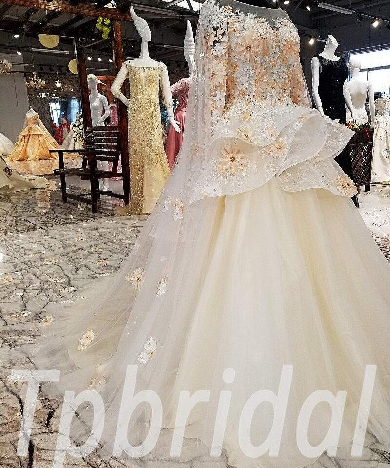 a line wedding dress long sleeve 172-03