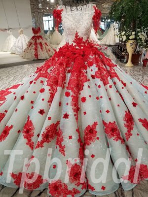 wedding dress ball gown plus size 194-06