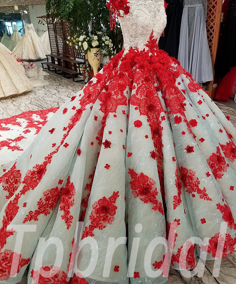 wedding dress ball gown plus size 194-09