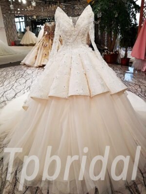 ball gown wedding dress champagne 177-03