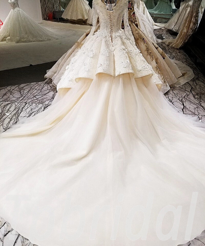 ball gown wedding dress champagne 177-06