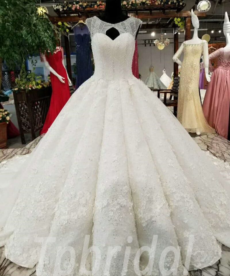 ball gown wedding dress crystal 158-01