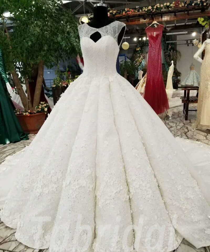 ball gown wedding dress crystal 158-02