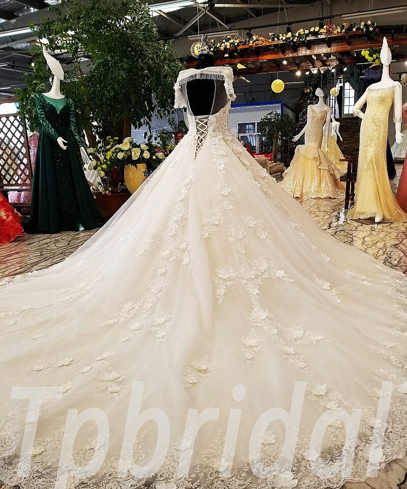 ball gown wedding dress lace 166-02