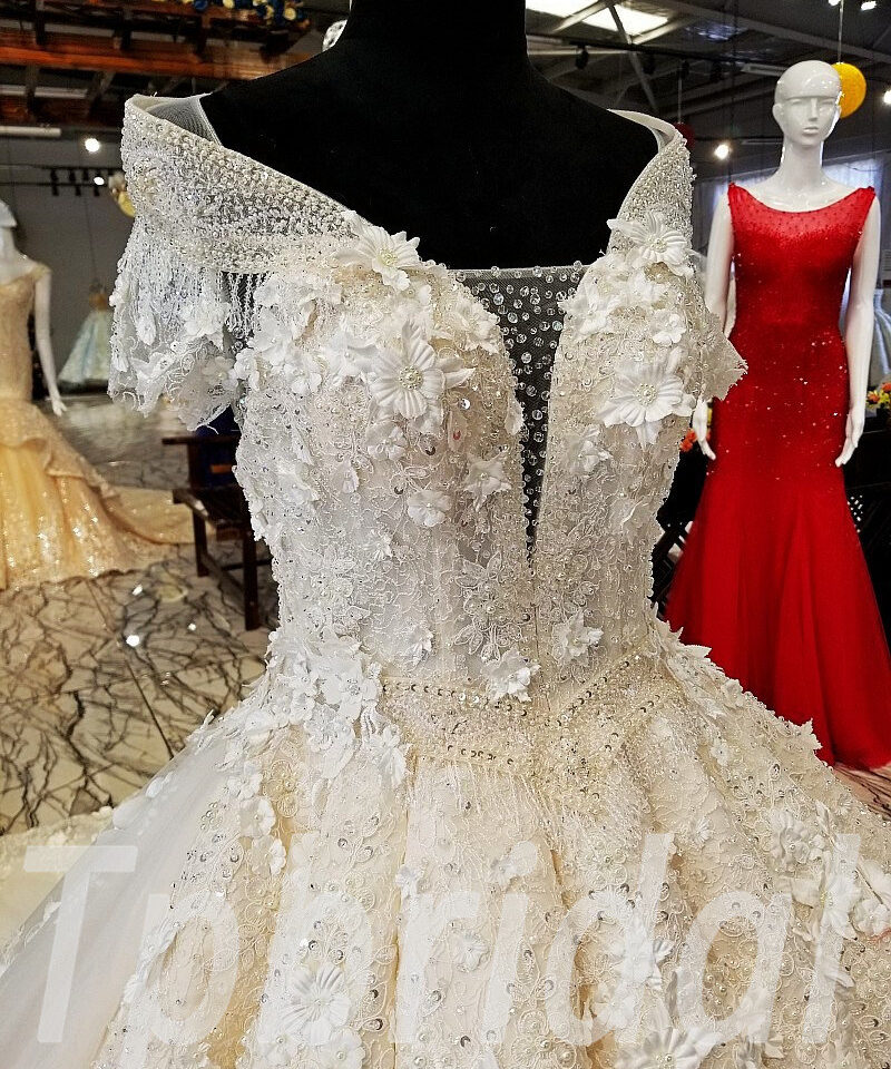 ball gown wedding dress lace 166-05