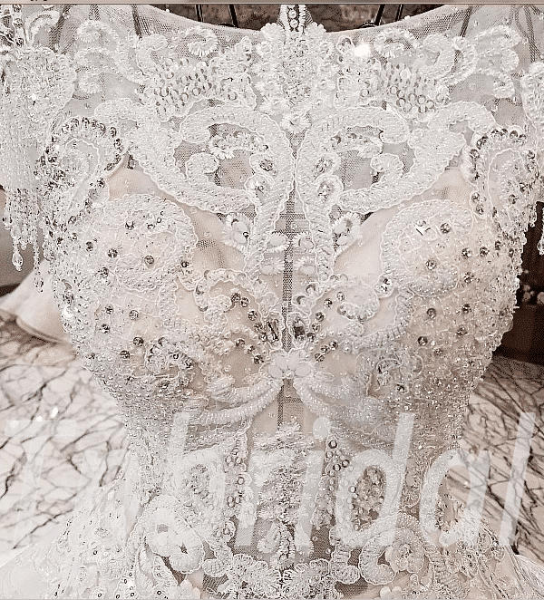 ball gown wedding dress lace 188-01