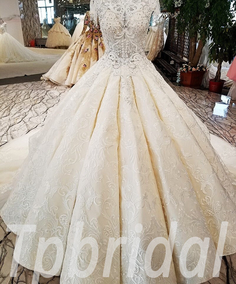 ball gown wedding dress lace 188-05